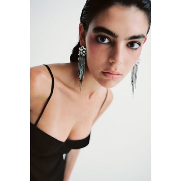 NWT Zara Black Mini Lace Dress, Size Small - Picture 2 of 14